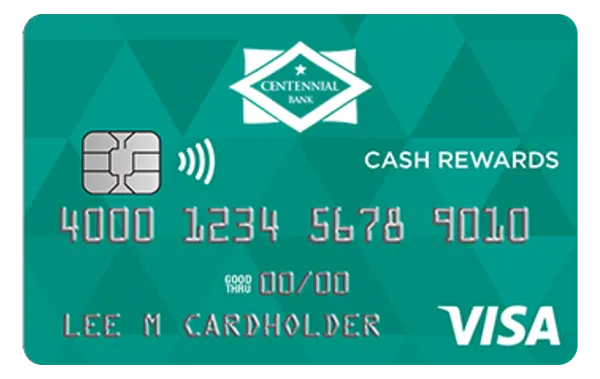 Centennial Bank Cash Rewards Platinum Visa card