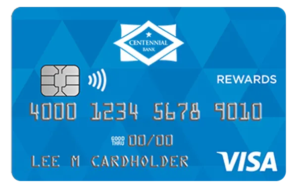 Centennial Bank Rewards Platinum Visa card