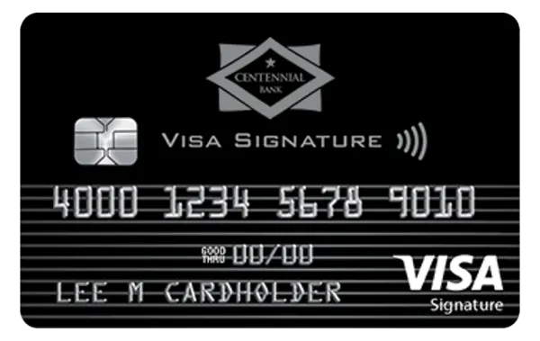 Centennial Bank Visa Signature card