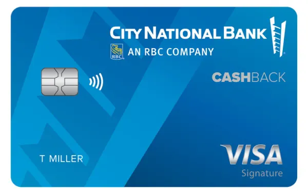 City National Cash Back Visa Signature card