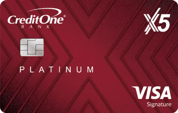 Credit One Bank Platinum X5 Visa Signature Card card