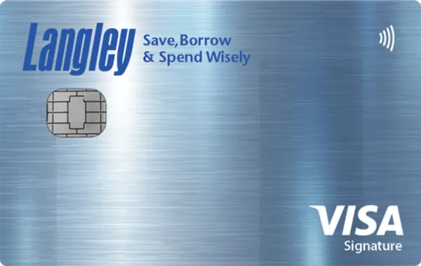 Langley Signature Cash Back Visa card