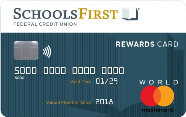 SchoolsFirst Rewards Mastercard card